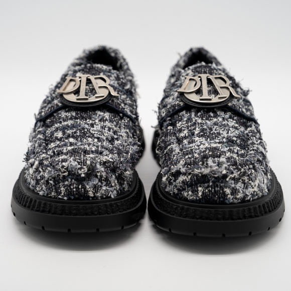 size 44eu 11 US Dior Buffalo Loafer Cannage Tweed Navy Blue main image 6